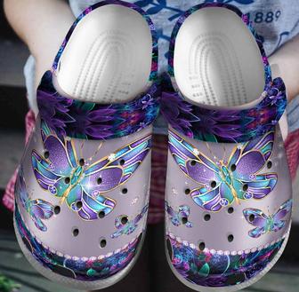 Butterflies Fly In Wind Shoes For Women - Butterfly Shoes Gifts For Mother Day Grandma - Monsterry CA