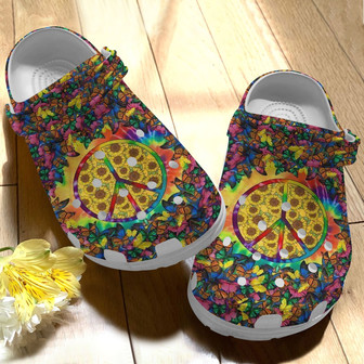 Butterfly Hippie Clog Shoes Men Women - Sunflower Shoes Clogbland Clog Gifts For Niece Daughter - Monsterry