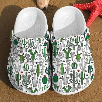 Cactus Pattern Cactus Cactus Clog Rubber Clog Shoes Comfy Footwear - Monsterry