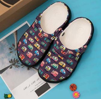 Camping Camper Van Car 15 Personalized Gift For Lover Rubber Clog Shoes Comfy Footwear - Monsterry
