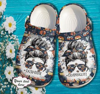 Camping Girl Cool Glasses Shoes Gift Women Mother Day- Camping Life Vintage Shoes Croc Clogs Customize - Monsterry DE