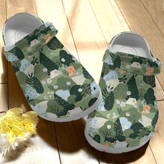 Camping Life Collection Tropical Forest Gift For Lover Rubber Clog Shoes Comfy Footwear - Monsterry