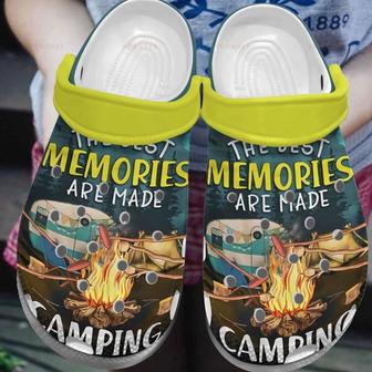 Camping Lovers The Best Memories Are Made Gift For Lover Rubber Clog Shoes Comfy Footwear - Monsterry