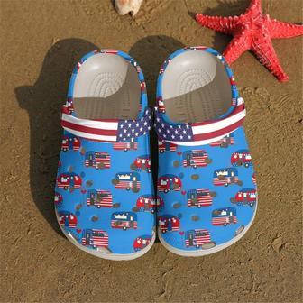 Camping Us Happy Campers Van Gift For Lover Rubber Clog Shoes Comfy Footwear - Monsterry CA