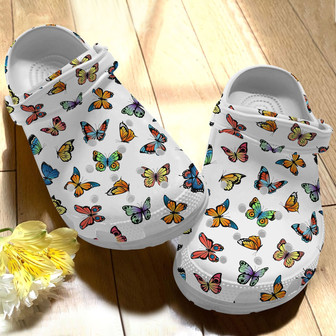 Cartoon Butterflies Clog Shoes - Butterfly Clogbland Clog Birthday Gifts For Daughter Niece - Monsterry