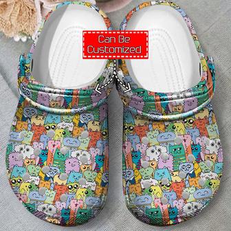 Cat - Kawaii Doodle Cats Clog Shoes For Men And Women - Monsterry AU