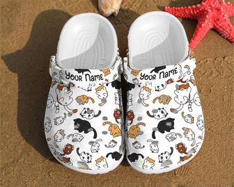 Cat Pattern Gift For Lovers Classic Water Rubber Clog Shoes Comfy Footwear - Monsterry UK