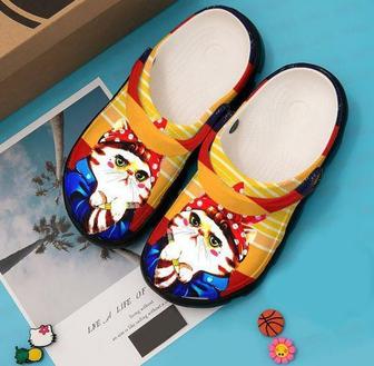 Cat Teacher Gift For Lover Rubber Clog Shoes Comfy Footwear - Monsterry