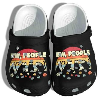 Cats On Night Ew People Gift For Lover Rubber Clog Shoes Comfy Footwear - Monsterry AU