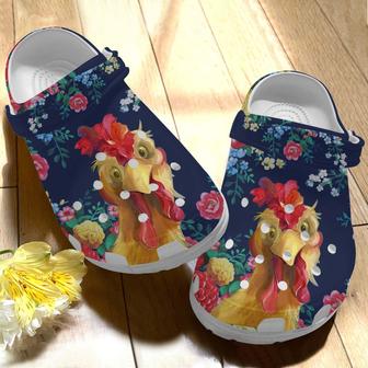 Chicken Clog Floral Vintage Gift For Mother Day - Chicken Collection Shoes Crocbland Clog Gifts For Mom Daughter - Monsterry DE