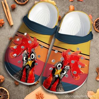 Chicken Looking Custom Shoes Funny - Stop Starting Look Chicken Shoe Christmas Gift For Women Men - Monsterry