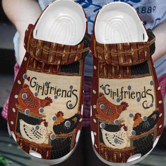 Chickens Girl Friends Lovely Gift For Lover Rubber Clog Shoes Comfy Footwear - Monsterry DE