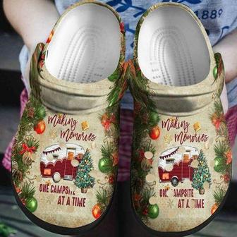 Christmas Camper Van Camping 3 Personalized Gift For Lover Rubber Clog Shoes Comfy Footwear - Monsterry AU