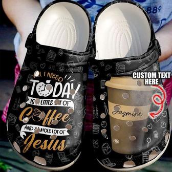 Coffee Personalized And Jesus Clog Shoes Coffee - Monsterry DE