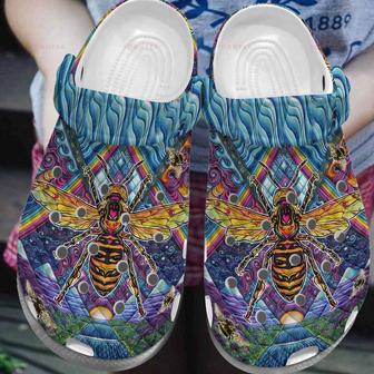 Colorful Bee 12 Gift For Lover Rubber Clog Shoes Comfy Footwear - Monsterry CA