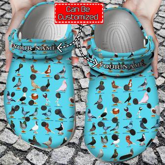 Colorful - Pigeon Breed Pattern Clog Shoes For Men And Women - Monsterry CA