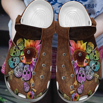 Colorful Sunflower Skullcap Shoes - Autism Clogbland Clog Birthday Gifts For Boy Men - Monsterry