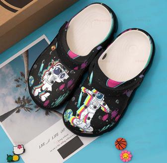 Cool Astronauts Space Gift For Lover Rubber Clog Shoes Comfy Footwear - Monsterry