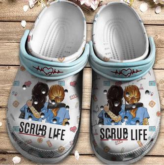 Couple Nurse Custom Shoes - Scrub Life Outdoor Shoes Birthday Gift For Women Girl Mother Daughter Sister Friend - Monsterry DE