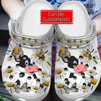 Cow Flower Clog Shoes Cow - Monsterry AU