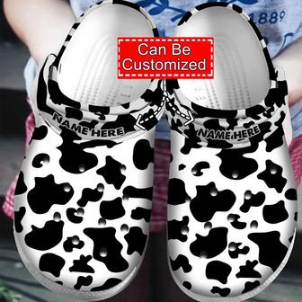 Cow Pattern Skin Dairy Farmer Cattle Lovers For Men And Women Rubber Clog Shoes Comfy Footwear - Monsterry DE