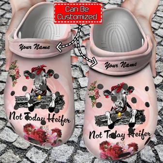 Cow Print - Personalized Not Today Heifer Croc Style Clog For Men And Women - Monsterry AU