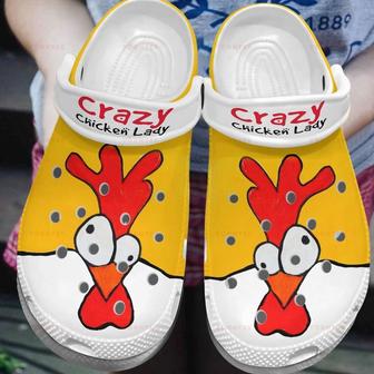 Crazy Chicken Lady 9 Gift For Lover Rubber Clog Shoes Comfy Footwear - Monsterry DE
