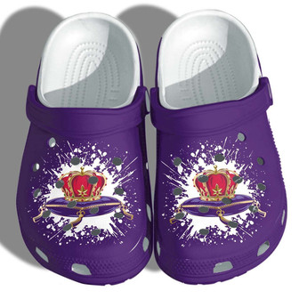 Crown Funny Shoes For Men Women - Royal Drinkin Clog Gifts For Son Husband Fathers Day 2021 - Monsterry