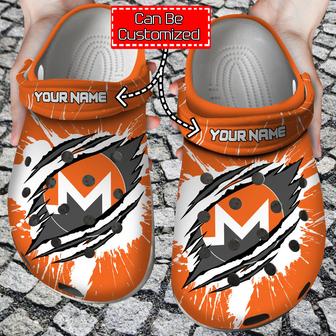 Crypto - Personalized Xmr Coin Ripped Through Clog Shoes For Men And Women | Favorety AU