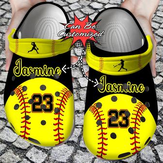 Custom Name Number Softball Clog Shoes Custom - Monsterry CA