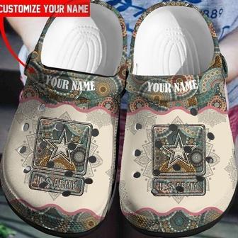 Custom Name Style Us Army Rubber Clog Shoes Comfy Footwear - Monsterry UK
