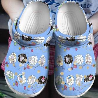 Cute Sheeps Knit 2 Gift For Lover Rubber Clog Shoes Comfy Footwear - Monsterry UK