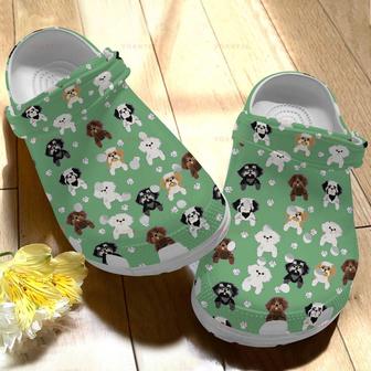 Cute Shih Tzu Gift For Lover Rubber Clog Shoes Comfy Footwear - Monsterry