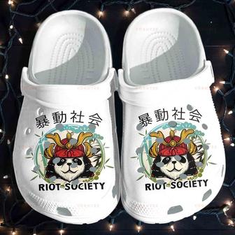 Cutie Panda Japanese Style Riot Society Panda Gift For Lover Rubber Clog Shoes Comfy Footwear - Monsterry UK