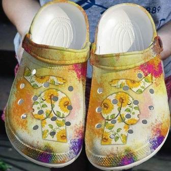 Dachshund Sunflower Friend Personalized 202 Gift For Lover Rubber Clog Shoes Comfy Footwear - Monsterry CA