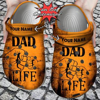 Dad Life Mens Fist Bump Clog Shoes Fathers Custom - Monsterry DE