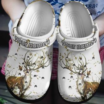 Deer And Butterfly In Autumn Wind Shoes Custom Shoe Birthday Gift For Men Women - Monsterry DE