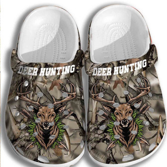 Deer Hunting Clog Shoes For Men - Deer Shoes Clogbland Clog Gifts For Father Day Grandpa - Monsterry