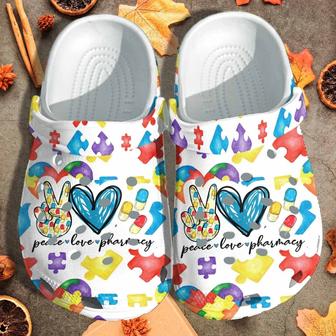 Dental Nurse Custom Shoes Clogs Mothers Day Gifts Women - Peace Love Nurse Outdoor Shoes - Monsterry DE