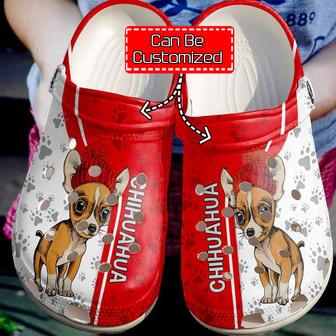 Dog - Chihuahua Love Red Clog Shoes For Men And Women - Monsterry UK