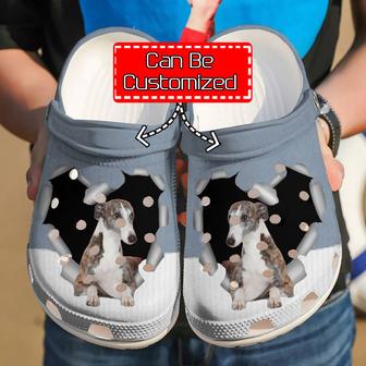 Dog - Greyhound Paper Heart Clog Shoes For Men And Women - Monsterry AU