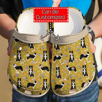 Dog - Personalized Border Collie Pattern Clog Shoes For Men And Women - Monsterry AU