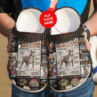 Dog - Pitbull Anatomy Custom Clog Shoes For Men And Women - Monsterry