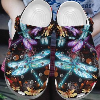 Dragonfly Twinkle Galaxy Shoes - Dragonfly Boho Croc Clogs Shoes Gift Women Mother Day - Monsterry AU