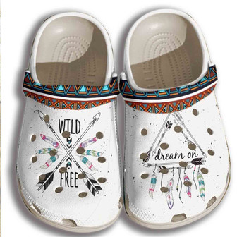 Dream On Clog Shoes For Men Women - Wild Free Hippie Shoes Clogbland Clog Gifts For Son Daughter - Monsterry