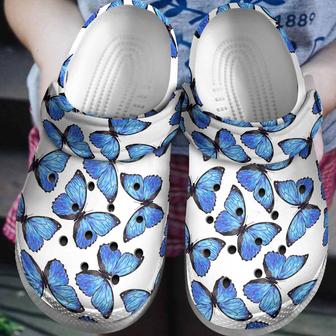 Dreamy Blue Butterflies Shoes - Butterfly Shoes Gifts For Friend - Monsterry CA