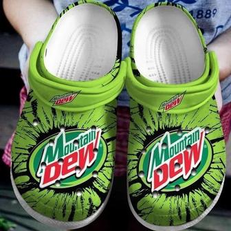 Drink Mountain Dew Gift For Lover Rubber Clog Shoes Comfy Footwear - Monsterry