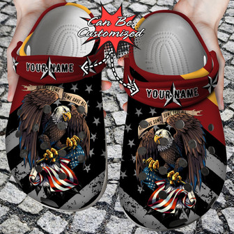 Eagle America Flag Veteran Gift Clog Shoes Veterans - Monsterry