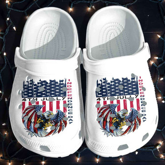 Eagle Usa 4Th July Independence Day Clogband Clogs - Monsterry