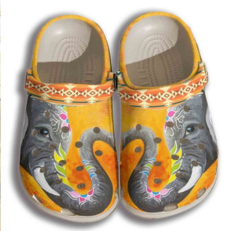 Elephant Artist Clog Shoes Women - Hippie Shoes Clogbland Clog Birthday Gifts For Niece Daughter - Monsterry